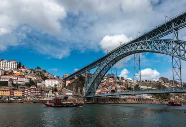 Dom Luis bridge in Porto, the beautiful city on the north of Portugal